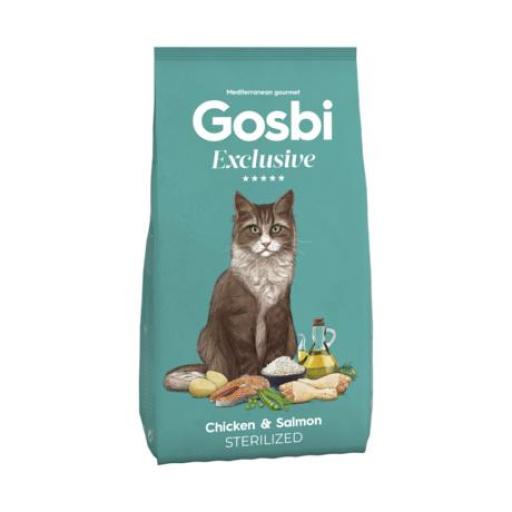 GOSBI EXCLUSIVE CHICKEN & SALMON CAT STERILIZED 6KG PIENSO DE POLLO Y SALMÓN PARA GATOS ESTERILIZADOS