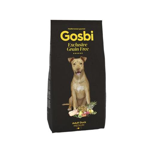 GOSBI EXCLUSIVE GRAIN FREE ADULT DUCK MEDIUM 3KG PIENSO DE PATO PARA PERROS ADULTOS
