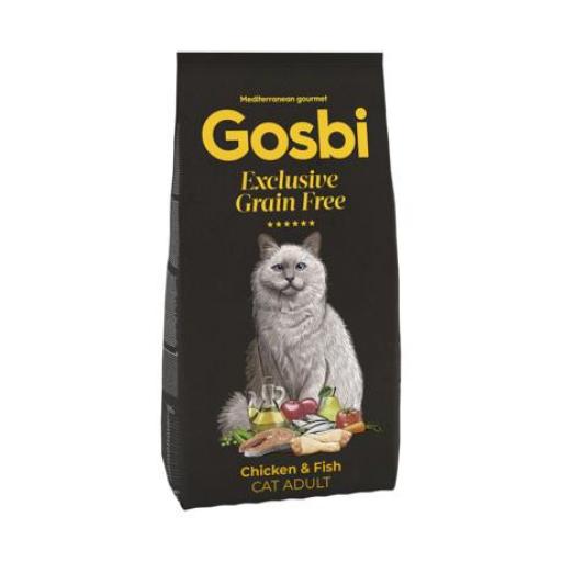 GOSBI EXCLUSIVE GRAIN FREE CHICKEN & FISH CAT ADULT 2KG PIENSO SIN CEREALES DE POLLO Y PESCADO PARA GATOS
