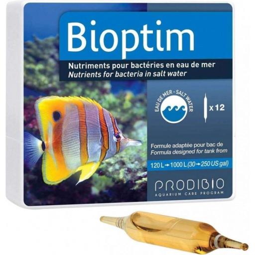 BIOPTIM MARINO 30 AMPOLLAS - Prodibio Bioptim complemento para bacterias en agua de mar