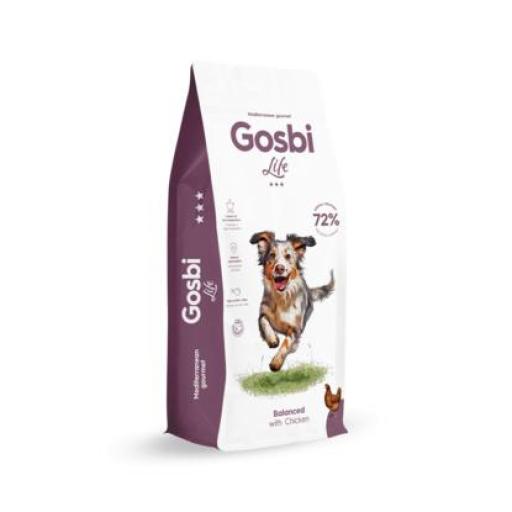GOSBI LIFE DOG BALANCED WITH CHICKEN 12KG PIENSO DE POLLO PARA PERROS