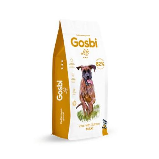 GOSBI LIFE VITAL WITH SALMON MAXI 12KG PIENSO DE SALMÓN PARA PERROS DE RAZAS GRANDES