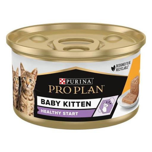 PURINA PRO PLAN BABY KITTEN POLLO LATA PARA GATOS CACHORROS PACK 24X85GR
