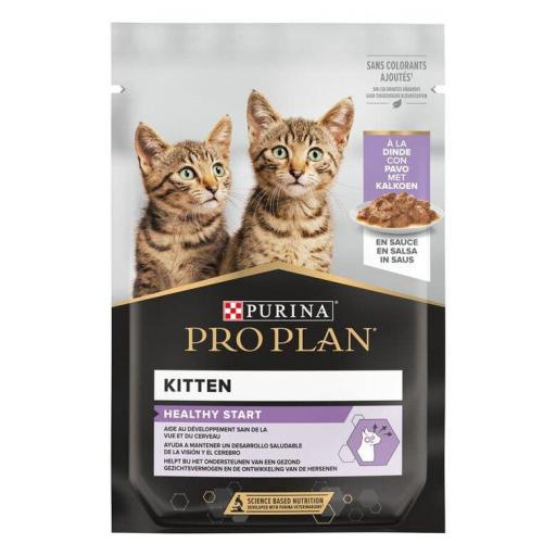 PURINA PRO PLAN KITTEN PAVO EN SALSA SOBRE PARA CACHORROS DE GATO PACK 26X85GR