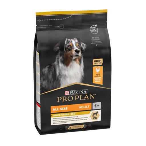 PURINA PRO PLAN ALL SIZES ADULT LIGHT STERILISED POLLO PIENSO PARA PERROS 3KG