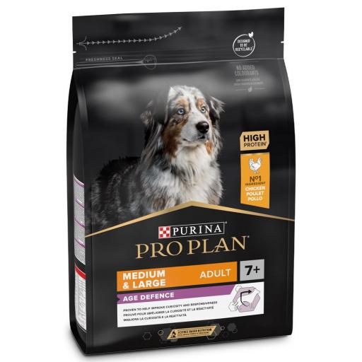 PURINA PRO PLAN ADULT MEDIUM & LARGE AGE DEFENSE POLLO PIENSO PARA PERROS MAYORES 3KG