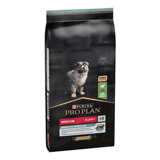 PURINA PRO PLAN PUPPY MEDIUM SENSITIVE DIGESTION CORDERO PIENSO PARA CACHORROS 12KG