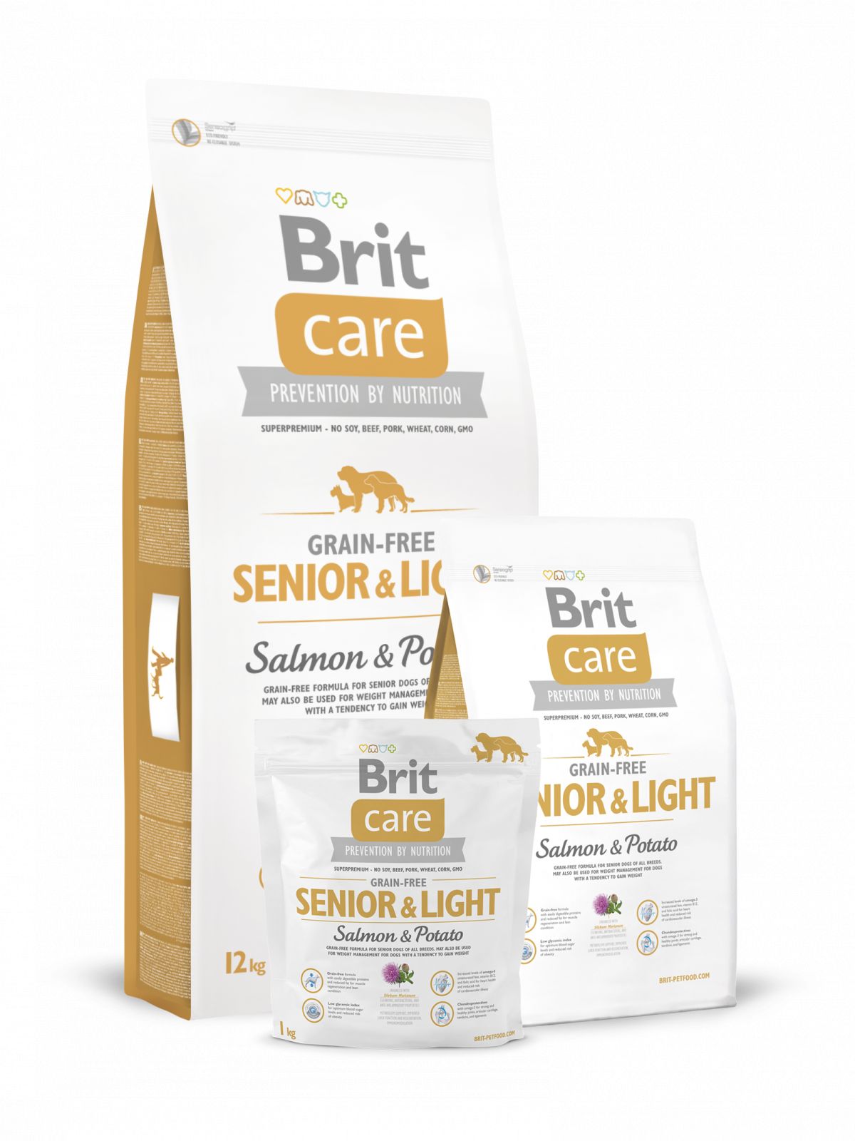 Brit Care Senior&Light pienso de salmón y patata para perros mayores