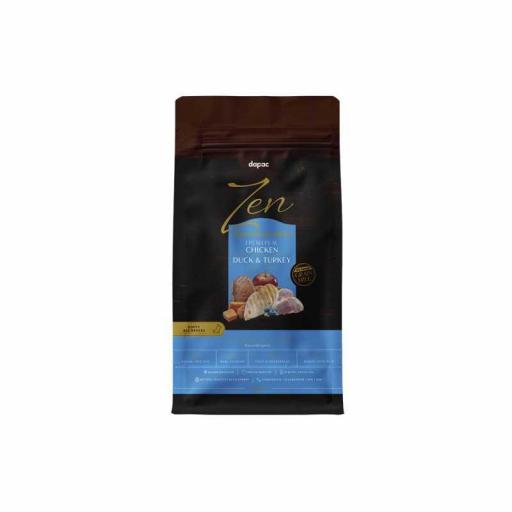 ZEN PUPPY SACO DE PIENSO GRAIN FREE POLLO/PAVO/PATO PARA CACHORROS 12 KG
