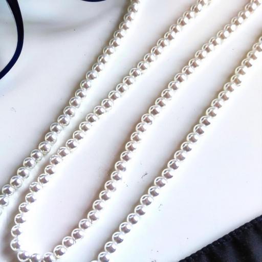 Cordón para gafas y mascarilla con perlas redondas [0]