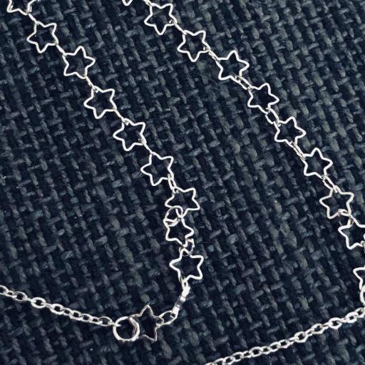 Cordón de gafas con cadena de estrellas plateadas [2]