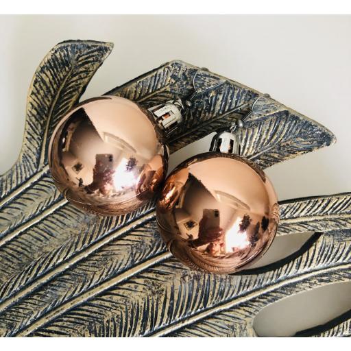 Pendientes bola de navidad  en  cobre brillo o mate 40 mm [3]
