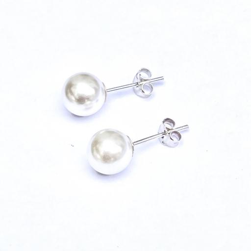 Pendientes de plata y perla natural [0]