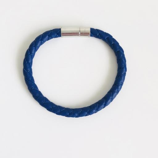 bonita pulsera de cuero de color azul [3]