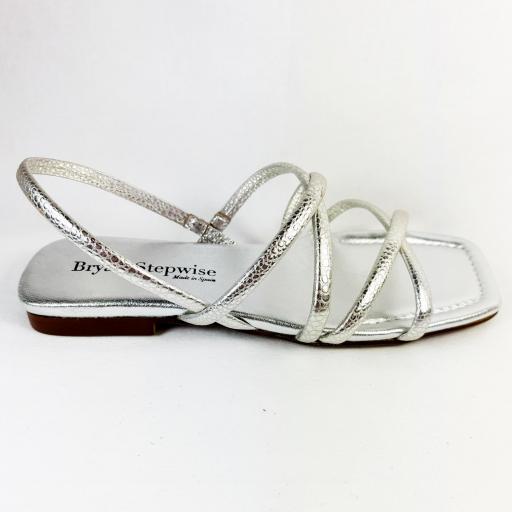 SANDALIA PLANA PLATA [2]