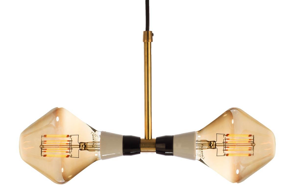 T-Duo Lamp with 2 R105 Golden