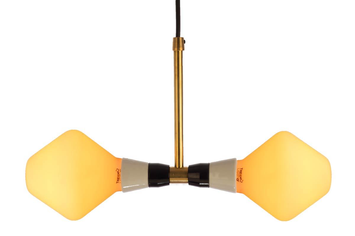 T-Duo Lamp with 2 R105 Opal Satín
