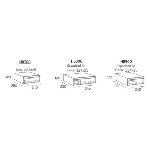 Buzones Modelo Mira Flat, Referencias: H8700 / H8800 / H8900 [3]