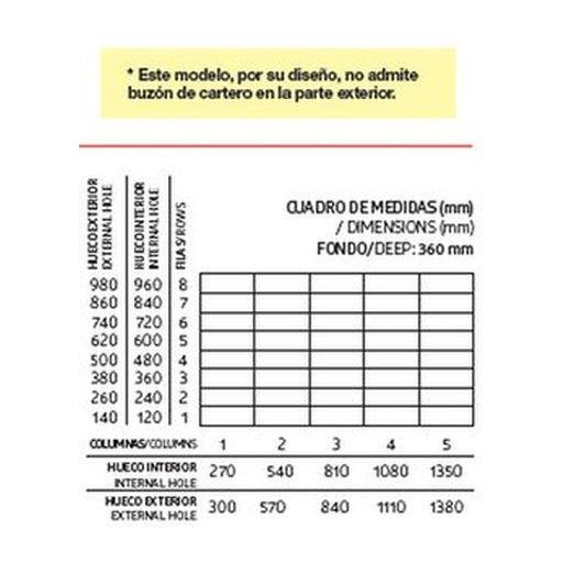  Buzones Doble Cara Modelo Hall DC, Referencias: DC-270  Buzones Doble Cara Modelo Hall DC, Referencias: DC-270. [2]