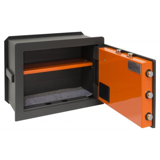 Caja Fuerte Empotrar Certificada Grado S2, Modelo Plus C, Cerradura Electrónica y Llave. (Fondo Telescópico de 200 a 300 mm). [2]