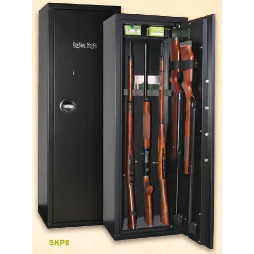 Armeros Homologados Grado I, para Armas Largas, Homologación según Norma UNE EN-1143-1:2019 (2, 3, 5, 8 y 11 Armas Largas), (REF. SKP8, PARA 8 ARMAS LARGAS CON VISOR, PLAZO DE ENTREGA 1 MES) [2]