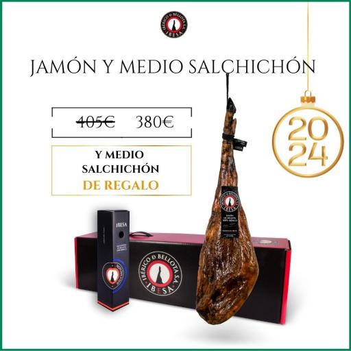 Ibesa Jamón de bellota 100% ibérico  7-7,5KG + regalo [1]