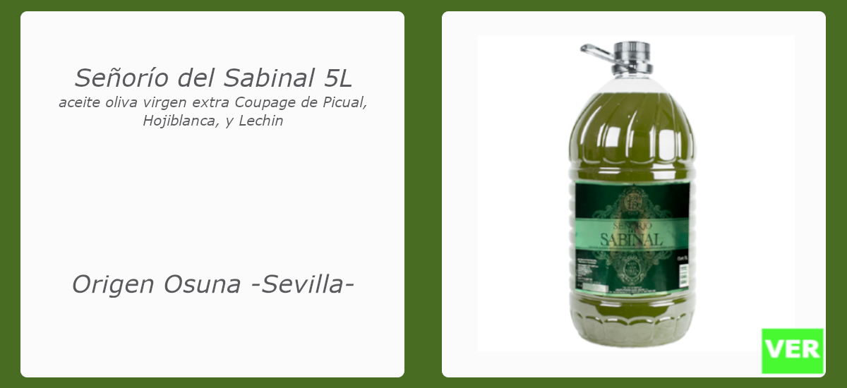 Aove Señorío del Sabinal - Aceite de Sevilla - Spanishflavors