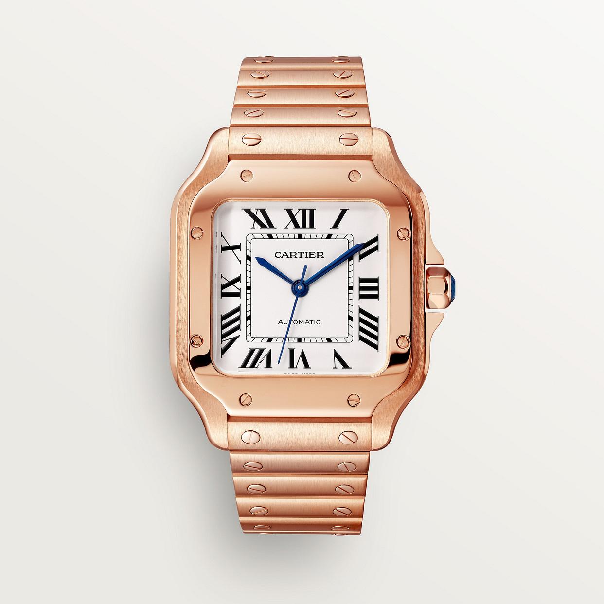 Cartier Santos Mediano Oro Rosa WGSA0031