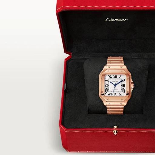 Cartier Santos Mediano Oro Rosa WGSA0031 [3]