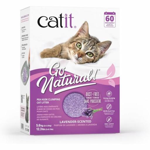 Arena aglomerante para gatos a base de cáscara de guisante CATIT GO NATURAL [0]