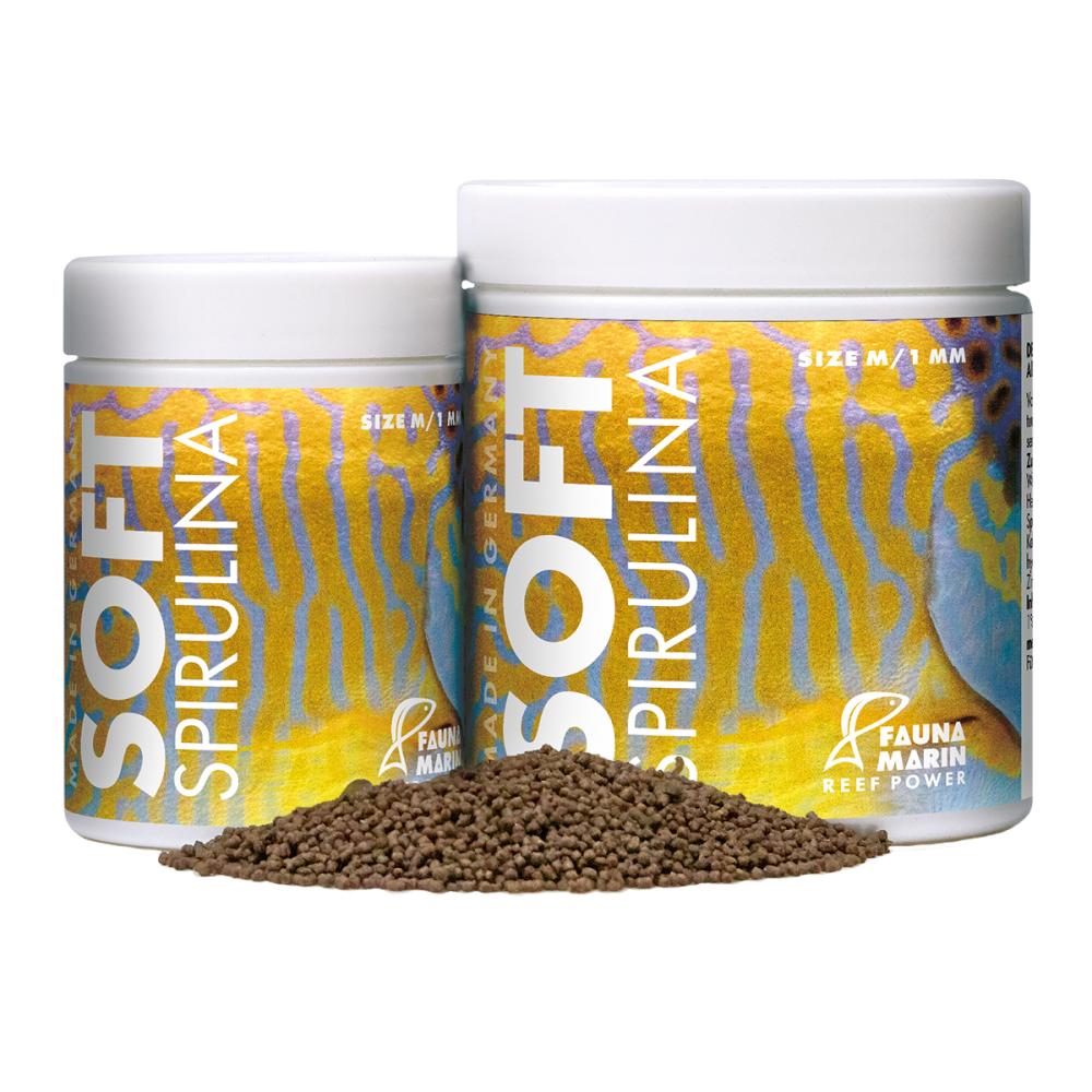 Alimento granulado blando para peces herbívoros de agua salada FAUNA MARIN SOFT SPIRULINA