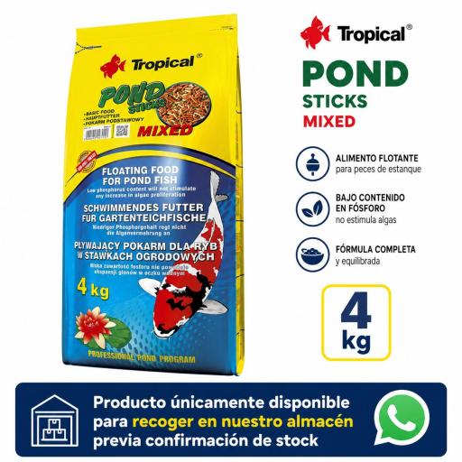 Alimento para peces de estanque TROPICAL POND MIX STICKS [0]