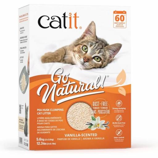 Arena aglomerante para gatos a base de cáscara de guisante CATIT GO NATURAL [1]