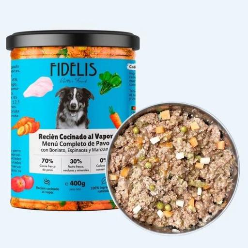 Alimento cocinado al vapor en tarro de vidrio para perros FIDELIS [2]