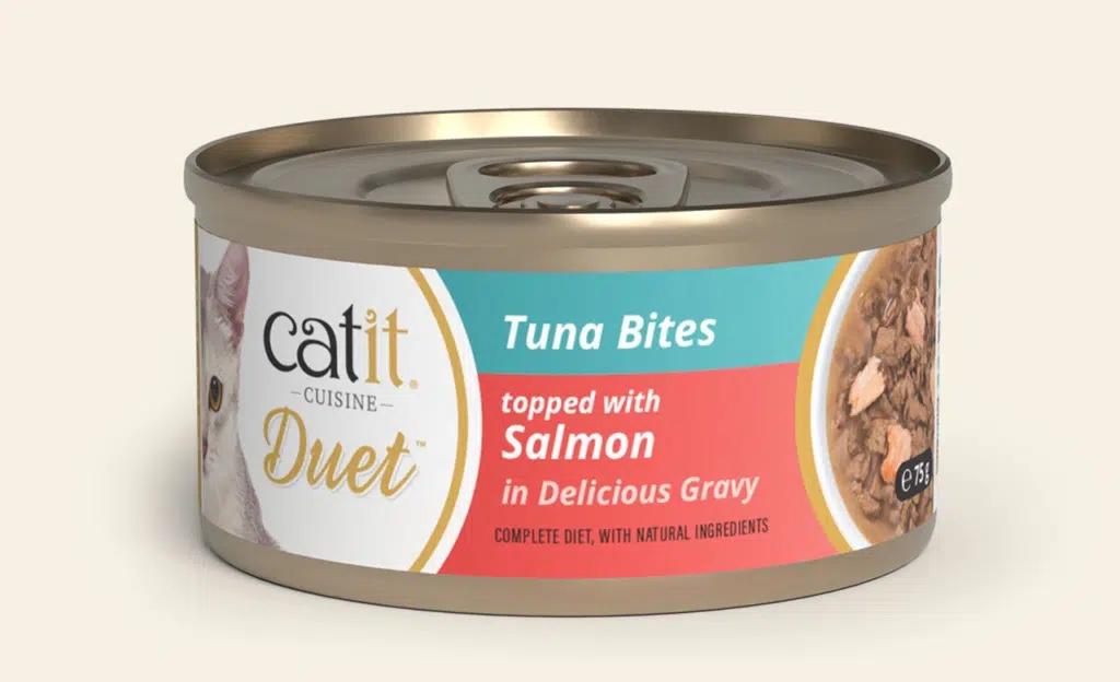 Alimento húmedo para gatos con doble textura o topping CATIT CUISINE DUO