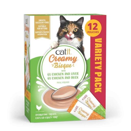 Snack cremoso para gatos con textura más suave CATIT CREAMY BISQUE [1]