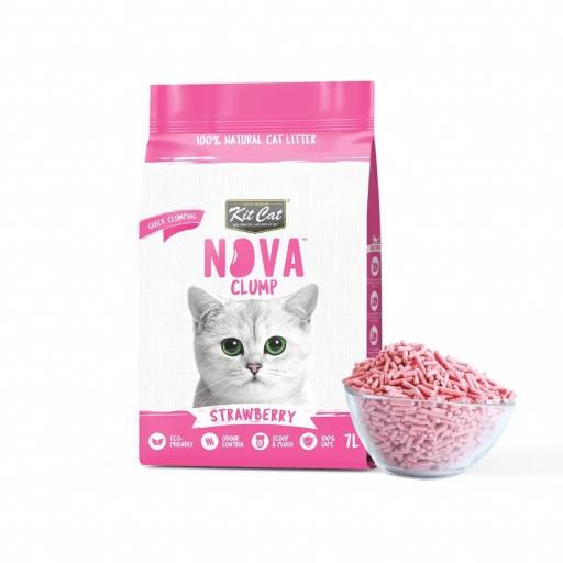 Arena aglomerante para gatos a base de fibras vegetales de guisante KITCAT NOVA CLUMP [1]