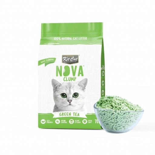 Arena aglomerante para gatos a base de fibras vegetales de guisante KITCAT NOVA CLUMP [4]