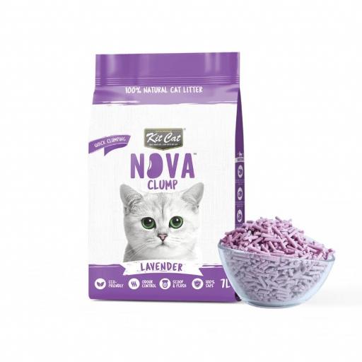 Arena aglomerante para gatos a base de fibras vegetales de guisante KITCAT NOVA CLUMP [5]