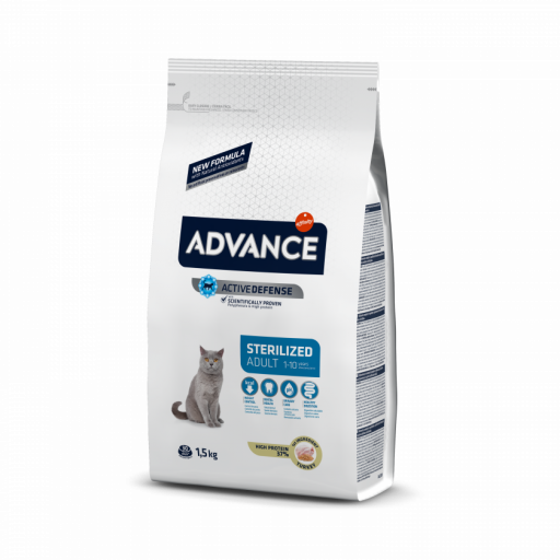 Pienso para gatos adultos esterilizados a base de pavo con arroz Affinity Advance