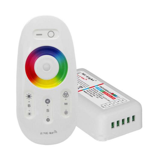 Controlador y mando distancia RGB+W. Un solo canal,