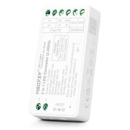 Controlador 2 en 1. Serie 2.4G Con entrada para pulsador de encendido y regulación