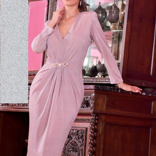 VESTIDO LUREX MODELO . 7019 COLOR GRIS [0]