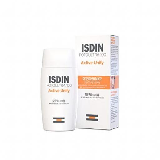 ISDIN FOTOPROTECTOR ACTIVE UNIFY SIN COLOR SPF 50+ 50ML