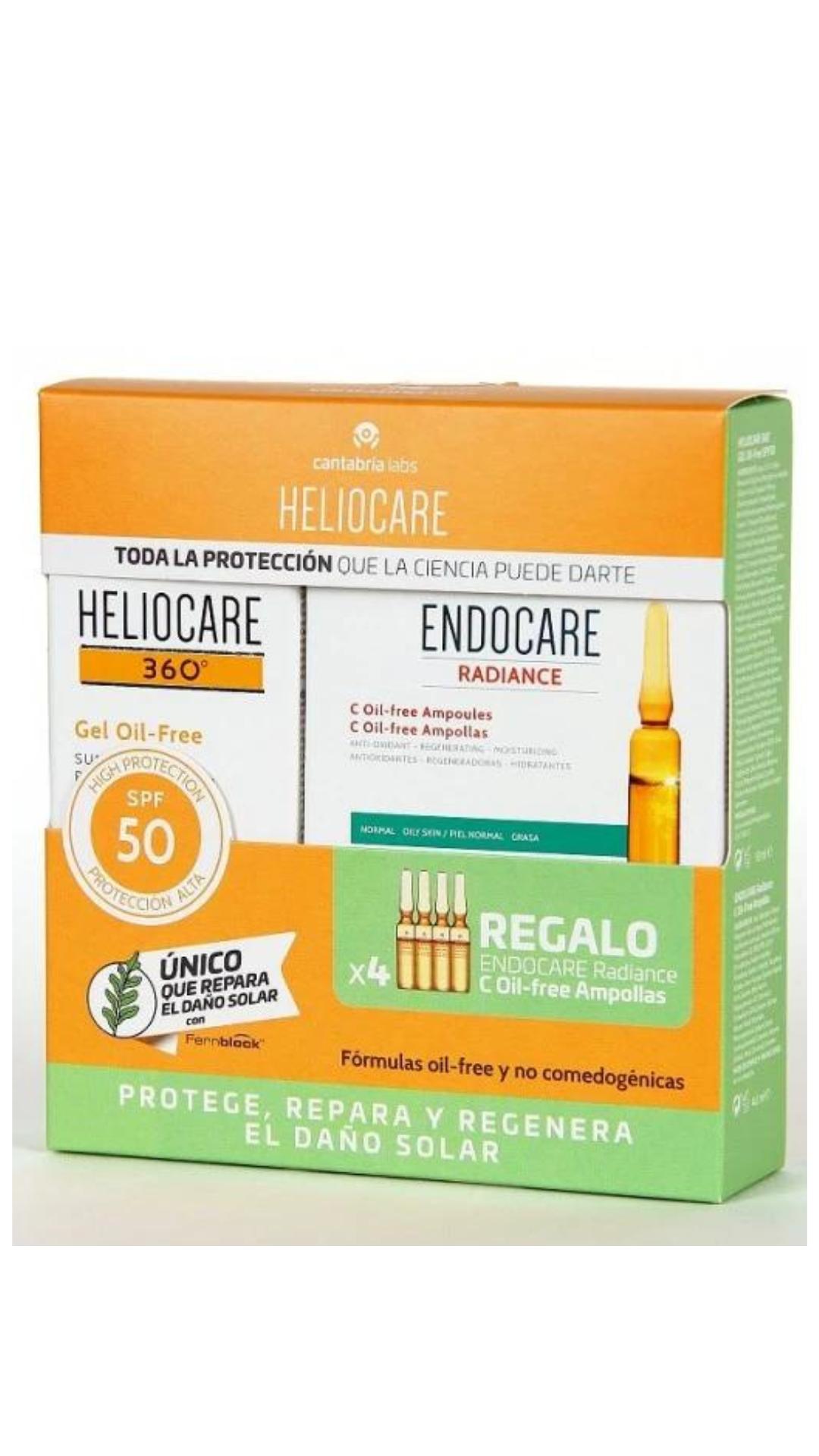 HELIOCARE 360 Gel Oil-Free SPF 50 50 ml +  ENDOCARE RADIANCE 4 AMPOLLAS REGALO (HASTA AGOTAR EXISTENCIAS)