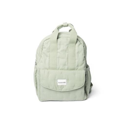 SUAVINEX Mochila Maternidad Adulto Estampada, Verde  + BIBERON 240ML +PORTACHUPETES +BROCHE BOLITAS DE REGALO