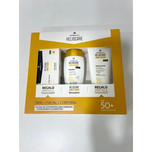 CANTABRIA LABS HELIOCARE PACK ORAL + FACIAL + CORPORAL (HELIOCARE 360 D PLUS 7 CÁPSULAS + HELIOCARE 360 SENSATION 50+ 50 ML + HELIOCARE 360 ADVANCED GEL 50+ 100 ML)