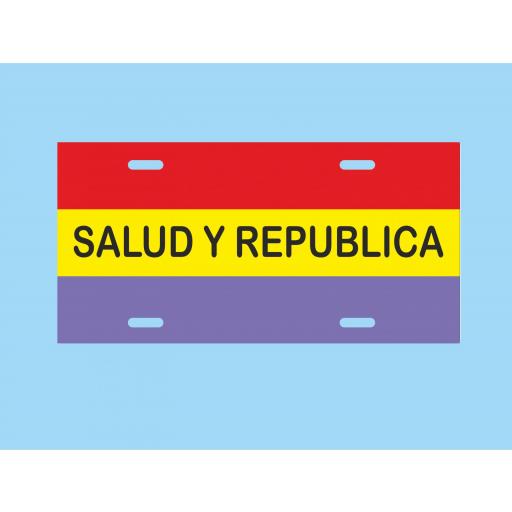 Placa de Metal Salud y República