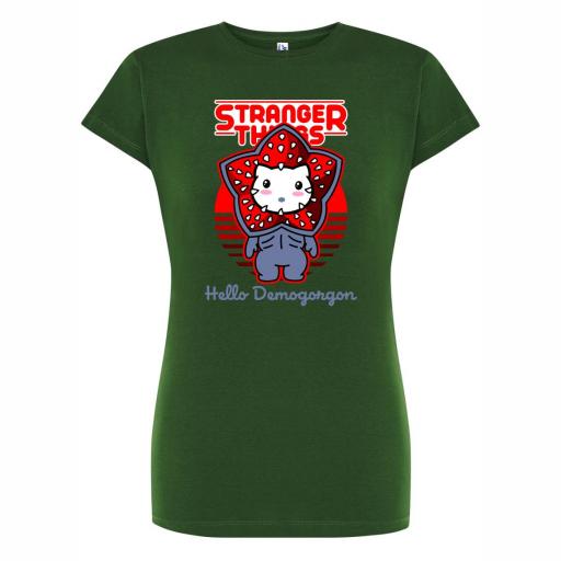 Camiseta Entallada STRANGER THINGS HELLO DEMO # 1659 [5]