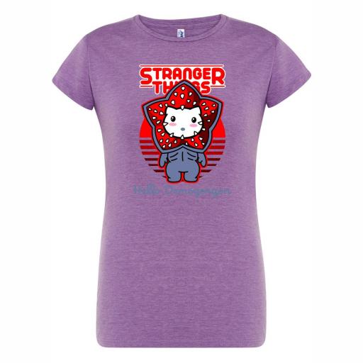 Camiseta Entallada STRANGER THINGS HELLO DEMO # 1659 [6]